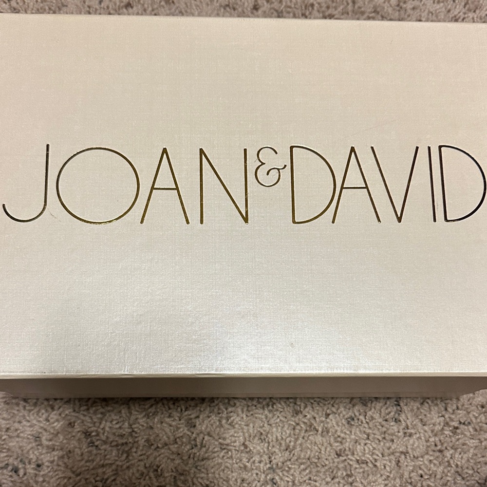 Joan & David Elegant Blue/Steel Patent Leather Heels.